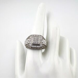 New Men’s White Rhinestone Stainless Steel Ring Size 9 Bundle 3/$15
